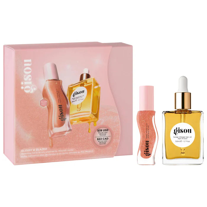 GISOU
Glossy & Glazed - Duo Set Honey Infused Hair Oil & Lip Oil